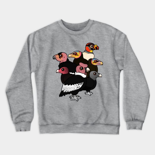 Birdorable Vultures of the New World Crewneck Sweatshirt by birdorable